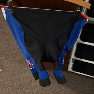 Men's Black and Blue Athletic Shorts